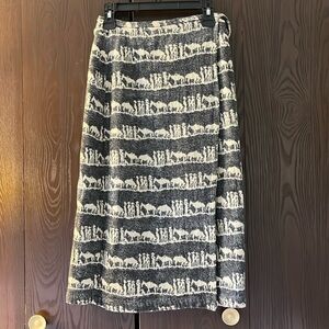 New Aura vintage cowboy wraparound midi length. Size Small